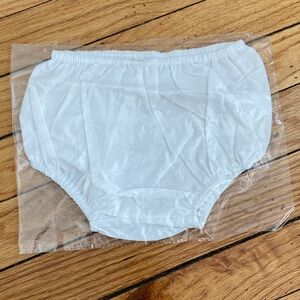 White Baby Bloomers - Elastic Waist & Leg Openings